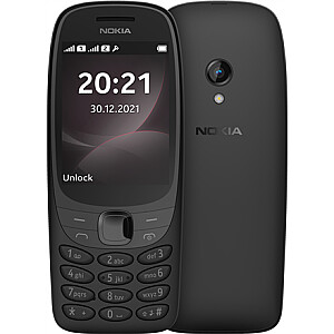 Nokia 6310 TA-1400 Black, 2,8 colio, TFT, 0,016 MB, Dual SIM, Nano Sim, 3G, Bluetooth, 5.0, USB versija Micro, Integruota kamera, Pagrindinė kamera 0,2 MP, 1150 mAh