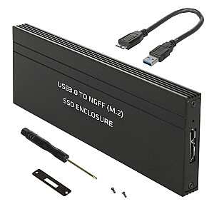 Maclean MCE582 SSD Case Adapter SSD M.2, NGFF, USB 3.0, размеры 2230/2240/2260/2280, алюминиевый корпус,