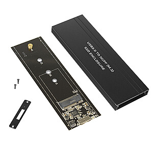 Maclean MCE582 SSD dėklo adapteris SSD M.2, NGFF, USB 3.0, dydis 2230/2240/2260/2280, aliuminio korpusas,