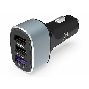 Automobilinis įkroviklis KRUX 3x USB QC 3.0