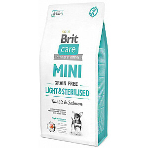 Brit Care Mini Light & Sterilized Rabbit, Лосось, 2 кг