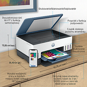 HP Smart Tank 675 Термоструйный струйный принтер A4 4800 x 1200 точек на дюйм, 12 стр/мин, Wi-Fi