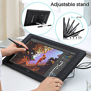 HUION Kamvas Pro 20 Graphic Tablet 5080 lpi 434,88 x 238,68 mm USB juoda