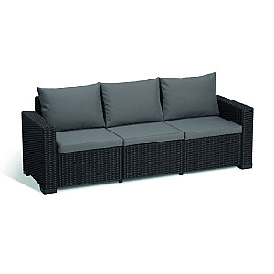 Dārza dīvāns trīsvietīgs California 3 Seater Sofa pelēks