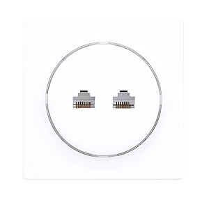 Fibaro Walli N lizdas 2 x RJ-45 Baltas