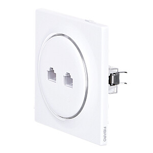 Fibaro Walli N lizdas 2 x RJ-45 Baltas