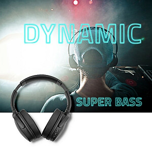 „Qoltec 50851 Super Bass“ belaidės ausinės | Dinaminis | BT | Juoda