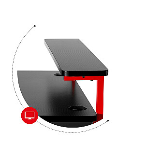 Компьютерный стол Huzaro Hero 5.0 Черный, Красный