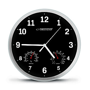 Esperanza EHC016K Настенные часы с термометром и измерителем влажности. 25см