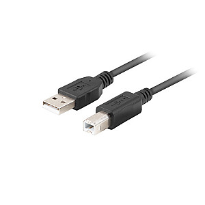 Lanberg CA-USBA-15CU-0010-BK кабель USB 1м 2.0 USB A->USB-B Черный