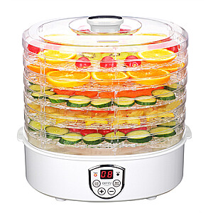 Camry Food Dehydrator CR 6659 Galia 240 W, Padėklų skaičius 5, Temperatūros valdymas, Integruotas laikmatis, Balta