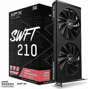 Vaizdo plokštė XFX Radeon RX 6600 Speedster SWFT 210 Core Gaming 8 ГБ GDDR6 (XFX RX-66XL8LFDQ)