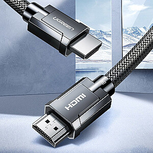 Ugreen HDMI 2.1 kabelis 8K 60 Hz / 4K 120 Hz 3D 48 Gbps HDR VRR QMS ALLM eARC QFT 2 m pilkas (HD135 70321)