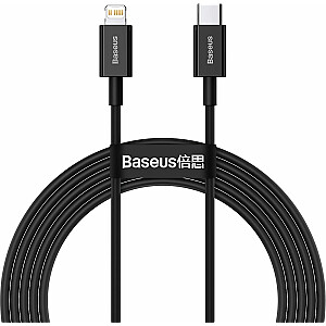 „Baseus“ USB-C į „Lightning“ USB laidas 2 m, juodas (BSU2663BLK)