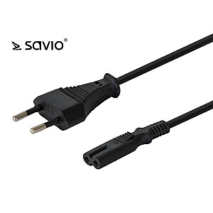 Maitinimo kabelis Elmak SAVIO CL-100 Maitinimo kabelis plokščias aštuonių figūrų 2 kontaktų, 1,8 m - SAVIO CL-100 - SAVIO CL-100