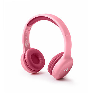 Muse Bluetooth stereofoninės vaikiškos ausinės M-215BTP ant ausies, belaidės, rožinės spalvos