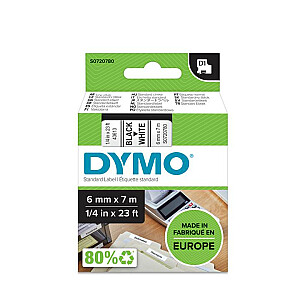 DYMO D1 Standard — черный на белом — 6 мм