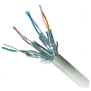 Tinklo kabelis Gembird PP6A-LSZHCU-10M Gray Cat6a S/FTP (S-STP)