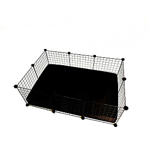 Клетка C&C Modular 3x2 110x75 см для морской свинки, ёжика, чёрная
