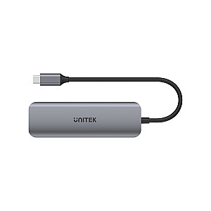 Sąsajos šakotuvas UNITEK H1107A USB 3.2 Gen 1 (3.1 Gen 1) Type-A 5000 Mbps pilka