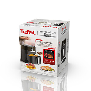 Fryer Tefal Easy Fry & Grill EY501815 Single 4,2L laisvai pastatoma 1400W karšto oro gruzdintuvė juoda