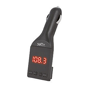 Setty Car FM siųstuvas Bluetooth 4.0 / USB / Micro SD / Aux / LCD / AUX 3,5 mm kabelis / juodas