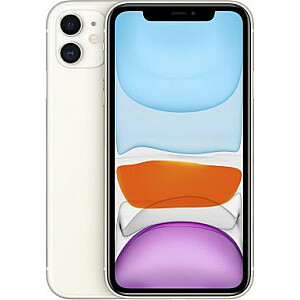 Apple iPhone 11 4 / 64 GB dviejų SIM kortelių išmanusis telefonas, baltas (MWLU2PM / A)