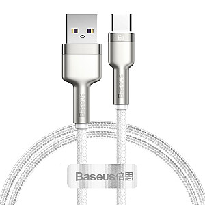 USB laidas, skirtas USB-C Baseus Cafule, 66W, 1m (baltas)