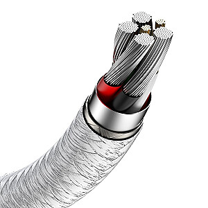 USB cable for USB-C Baseus Cafule, 66W, 1m (white)