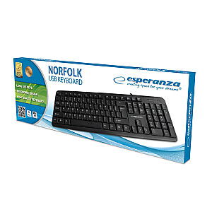 Esperanza Norfolk EK139 Проводная USB-клавиатура, черный