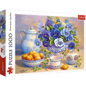 TREFL Puzzle Mėlynos gėlės 1000 vnt.