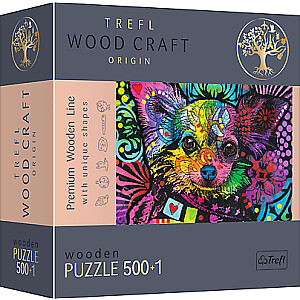 TREFL Пазл деревянный - Цветной щенок, 500шт.