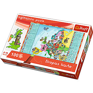 TREFL stalo žaidimų galvosūkis 100 Europa (latvių kalba)