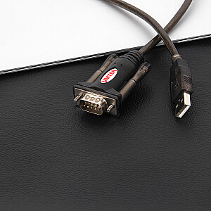 Nuoseklus kabelis UNITEK Y-105 Black 1,5 m USB Type-A DB-9