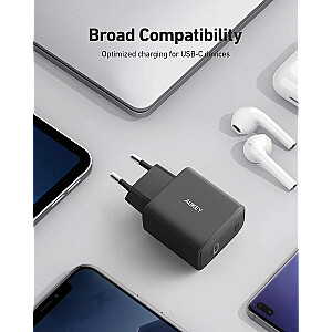 AUKEY PA-F1S Swift зарядное устройство для мобильных устройств Черный 1xUSB C Power Delivery 3.0 20W 3A