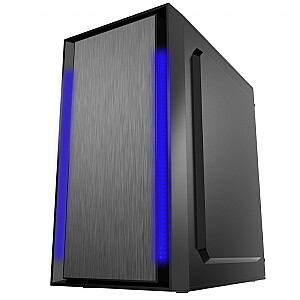 Gembird CCC-FORNAX-960B Midi-Tower ATX Fornax 960B dėklas – 3 mėlyni LED ventiliatoriai, 2 USB 3.0 prievadai, akrilo šoninis skydelis, juodas