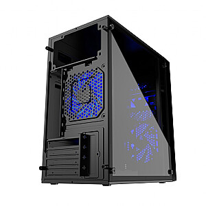 Корпус Gembird CCC-FORNAX-960B формата Midi-Tower ATX Fornax 960B - 3 вентилятора с синей светодиодной подсветкой, 2 порта USB 3.0, акриловая боковая панель, черный