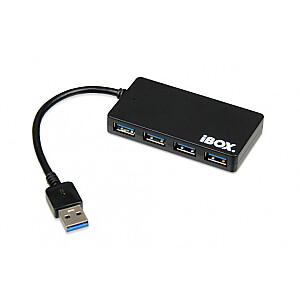 iBox Interface Hub IUH3F56 USB 3.0 (3.1 Gen 1) Type-A 5000 Mbps juodas