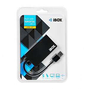 iBox Interface Hub IUH3F56 USB 3.0 (3.1 Gen 1) Type-A 5000 Mbps juodas