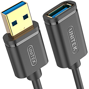 USB kabelis Unitek USB-A į USB-A 1,5 m juodas (Y-C458GBK)