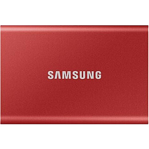 Портативный внешний накопитель Samsung SSD T7 500 ГБ, красный (MU-PC500R / WW)