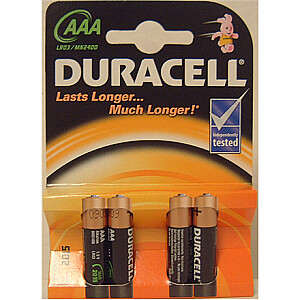 Duracell AAA/LR03, Alkaline Basic MN2400, 4 vnt.