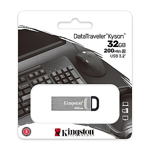 Kingston Technology DataTraveler Kyson 32GB USB Type-A 3.2 Gen 1 (3.1 Gen 1) USB Flash Drive Silver