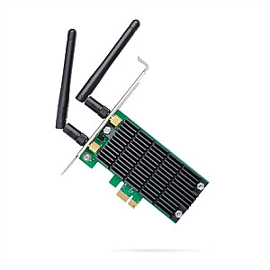 TP-LINK Archer T4E, Dual Band PCI Express Adapter 2.4GHz/5GHz, 802.11ac, 300+867 Mbps, 2xDetachable antennas