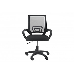 Topeshop FOTEL MORIS CZERŃ biuro/kompiuterinė kėdė Minkšta sėdynė Tinklinis atlošas