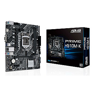 Материнская плата ASUS Intel H510 LGA1200 MicroATX 1xPCI-Express 3.0 1xPCI-Express 4.0 16x 1xM.2 Память DDR4 Слотов памяти 2 1x15pin D-sub 1xHDMI 2xAudio-In 1xAudio-Out 4xUSB 2.0 2xUSB 3.2 1xPS/2 1xRJ10M-KRIMEH5