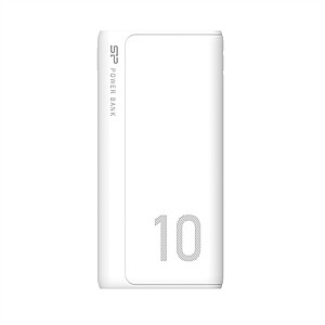 Silicon Power Bank SP10KMAPBKGP150W ličio polimeras, baltas, 10000 mAh, mikro USB, C tipas, 2 x A tipo USB