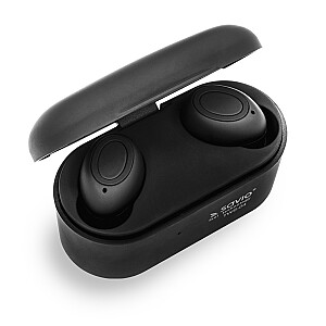 Savio TWS-04 belaidės Bluetooth ausinės juodos, grafito spalvos