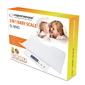 Esperanza EBS017 Kūdikių svarstyklės naujagimiams 2in1 Baltos