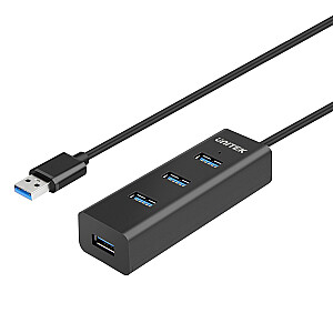 Интерфейсный концентратор UNITEK Y-3089 USB 3.0 (3.1 Gen 1) Type-A 5000 Мбит/с Черный